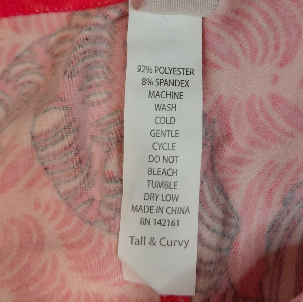 NWT LuLaRoe Tall & Curvy Cupid Leggings Pink Cupid Valentine Cherub Fits 12-18 - Picture 5 of 6